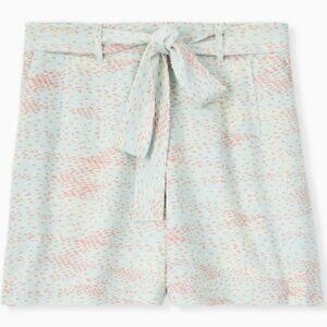 Torrid SELF TIE MID SHORT - CREPE MULTI DOTS & MINT BLUE